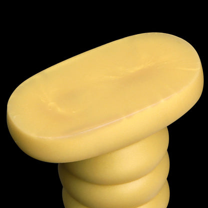 DILDO NOUÉ SILICONE ÉTRANGE 13 NCH GÉANT OR