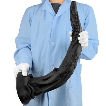 LONG ANAL DILDO BLACK SILICONE TENTACLE 23 INCH
