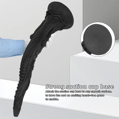 LONG ANAL DILDO BLACK SILICONE TENTACLE 23 INCH