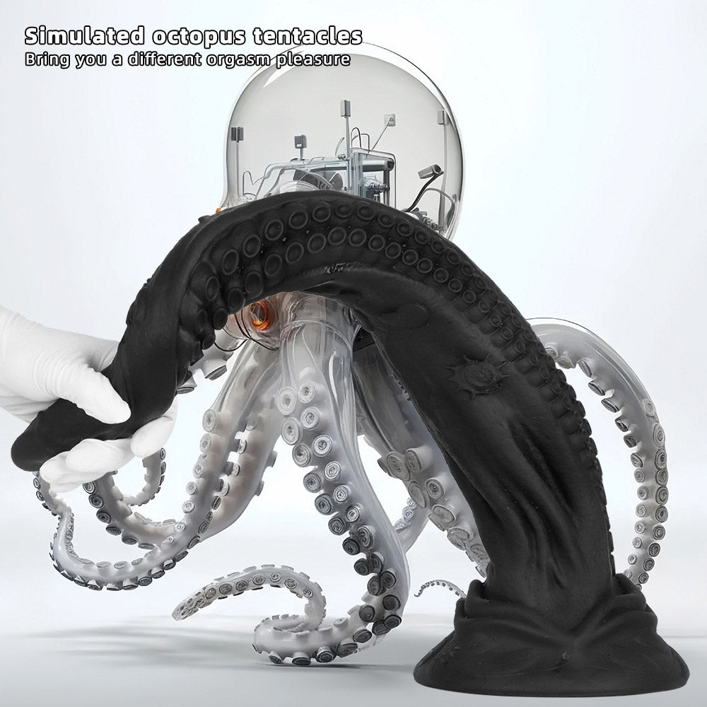 LONG ANAL DILDO BLACK SILICONE TENTACLE 23 INCH