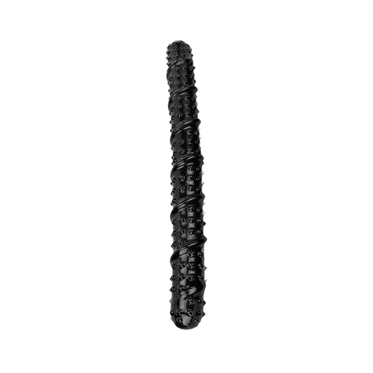 LONG ANAL DILDO HUGE SPIKED DOUBLE PVC 24 INCH BLACK