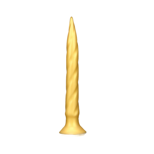 LONG ANAL DILDO SILICONE 18 INCH GOLD