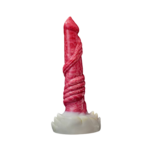 DILDO NOUÉ À POINTES EN SILICONE 9 POUCES ROSE