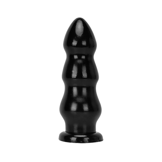 MONSTER DILDO ANAL GIANT PVC 13 INCH BLACK BEADED