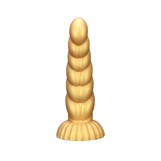 HUGE ANAL TOYS SILICONE 10 INCH GOLD