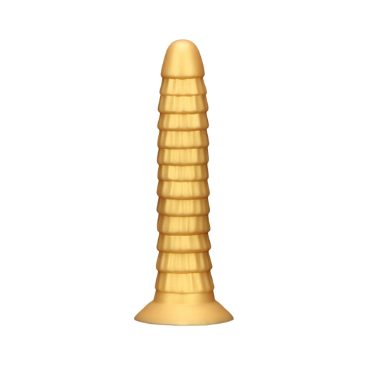 HUGE ANAL TOYS SILICONE 15 INCH GOLD