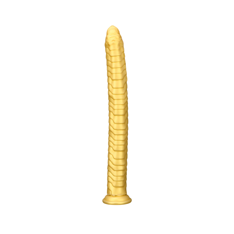 DILDO NOUÉ ÉNORME SILICONE 15 POUCES OR