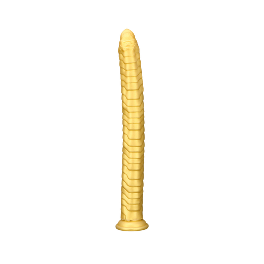 HUGE ANAL TOYS SILICONE 15 INCH GOLD