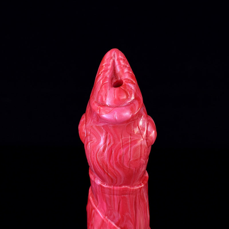 MONSTER DILDO ANAL SQUITING 9 INCH RED