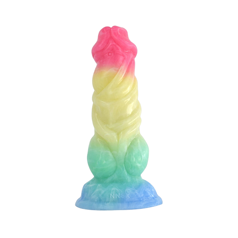 MONSTER ANAL DILDO SILICONE SMALL 6 INCH FANTASY COLORFUL