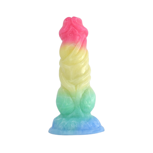 MONSTER ANAL DILDO SILICONE SMALL 6 INCH FANTASY COLORFUL