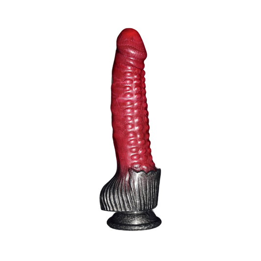 Gode ​​monstre en silicone de maïs de 9 pouces rouge