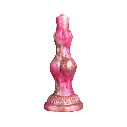 DILDO POUR CHIEN NOUÉ EN SILICONE 8 POUCES ROSE