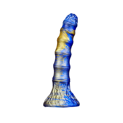 MONSTER DILDO ANAL SILICONE 7 INCH BLUE KNOTTED SOFT