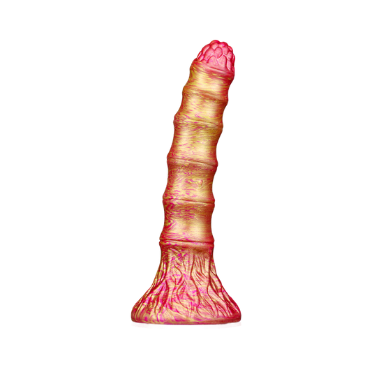 DILDO NOUÉ MONSTRE SILICONE 7 POUCES OR