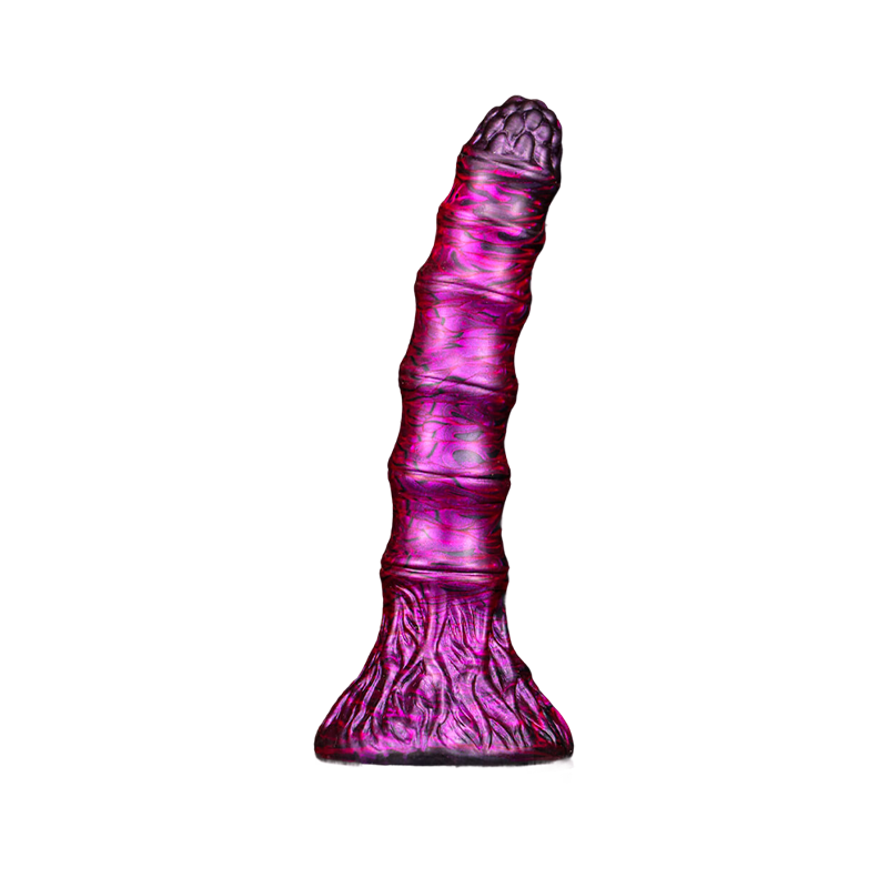 DILDO NOUÉ MONSTRE SILICONE 7 POUCES VIOLET