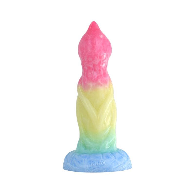 DILDO FANTASY SILICONE POUR CHIEN 8 POUCES COLORÉ
