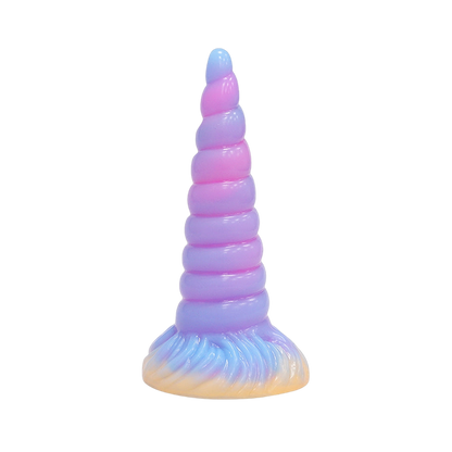 MONSTER DILDO ANAL SILICONE 8 INCH  GLOW IN THE DARK TAPEAED