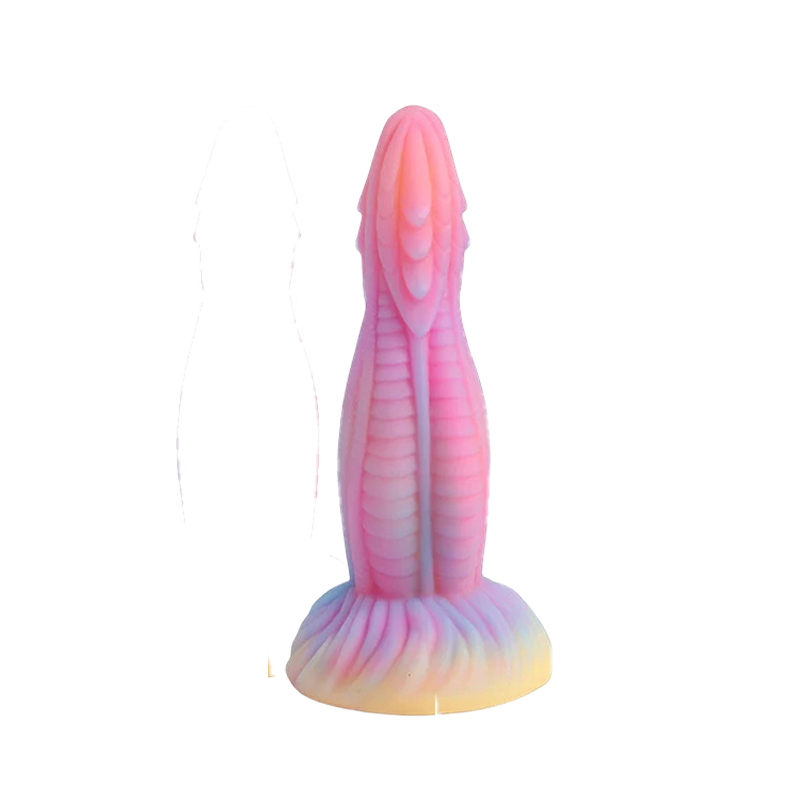 DILDO NOUÉ MONSTRE EN SILICONE 8 POUCES BRILLE DANS LE NOIR