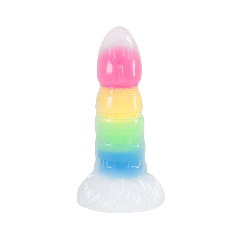 DILDO FANTASY NOUÉ BRILLE DANS LE NOIR EN SILICONE 7 POUCES