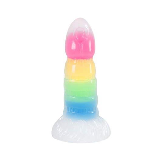 DILDO FANTASY NOUÉ BRILLE DANS LE NOIR EN SILICONE 7 POUCES