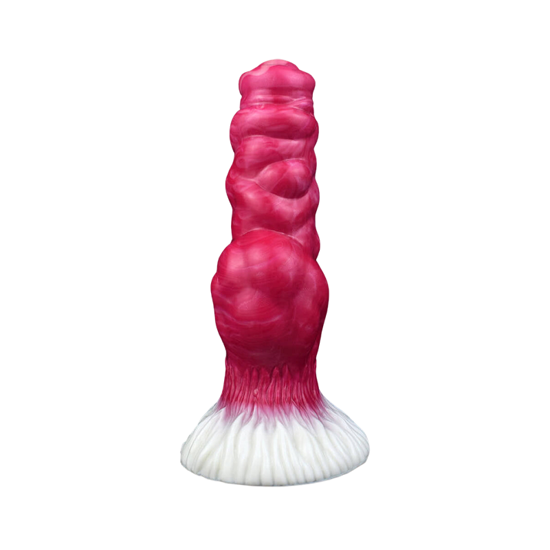 MONSTER DILDO ANAL SUCTICON SILICONE 7 INCH RED