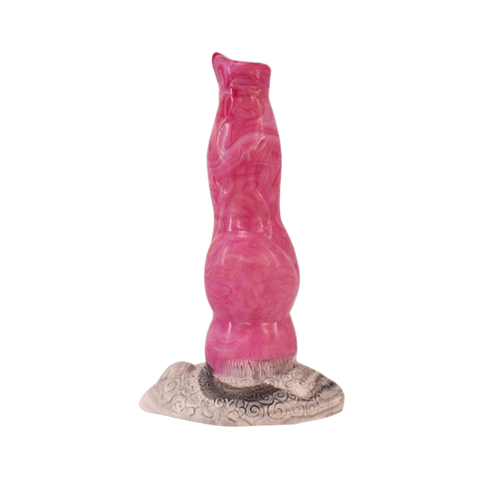 DILDO VIBRANT NOUÉ FANTASY SILICONE 8 POUCES ROSE