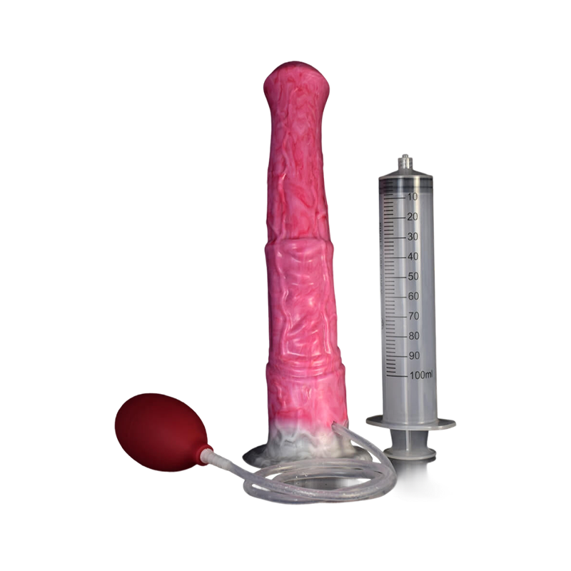 DILDO GÉANT CHEVAL EN SILICONE 11 POUCES ROUGE