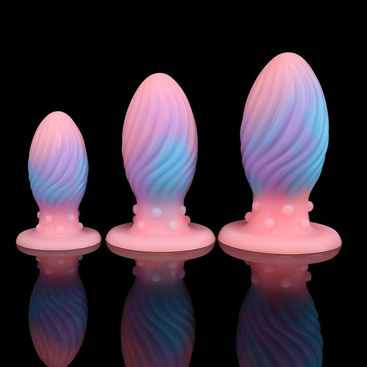 SMALL ANAL DILDO 6 INCH COLORFUL LUMINOUS BEGINNER