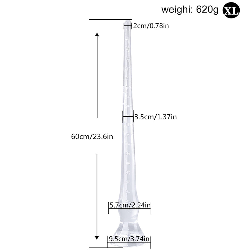 LONG ANAL DILDO SUCTION TRANSPARENT 23 INCH TRAINER