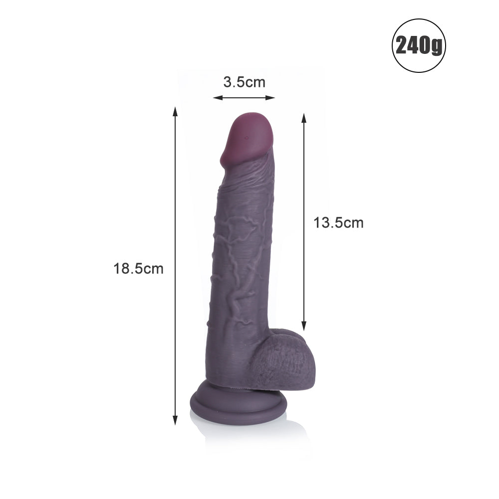 DILDO RÉALISTE EN SILICONE NOIR 10 POUCES 2.0