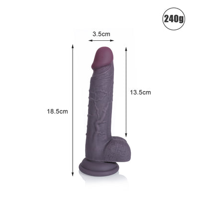 DILDO RÉALISTE EN SILICONE NOIR 10 POUCES 2.0