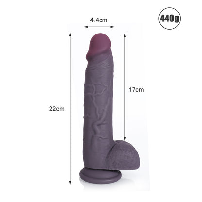 DILDO RÉALISTE EN SILICONE NOIR 10 POUCES 2.0