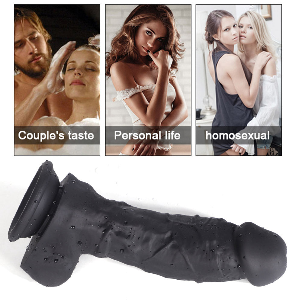 DILDO RÉALISTE EN SILICONE NOIR 7 POUCES BBC