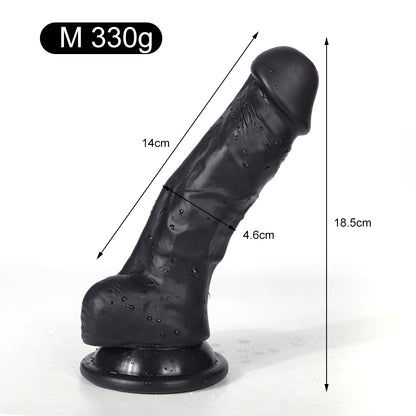 DILDO RÉALISTE EN SILICONE NOIR 7 POUCES BBC