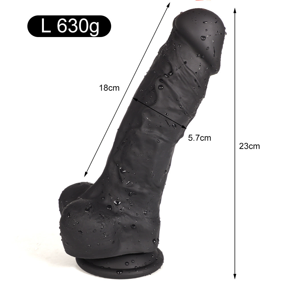 DILDO RÉALISTE EN SILICONE NOIR 7 POUCES BBC