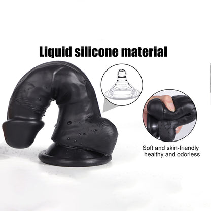 DILDO RÉALISTE EN SILICONE NOIR 7 POUCES BBC