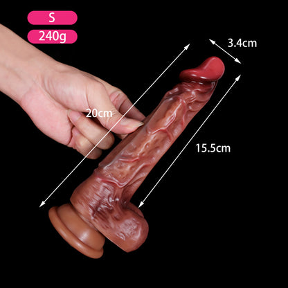 DILDO RÉALISTE EN SILICONE 10 POUCES MARRON