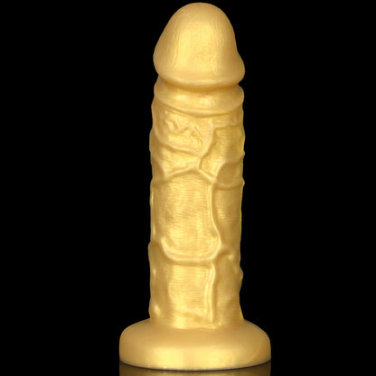 DILDO GÉANT RÉALISTE EN SILICONE 10 POUCES OR