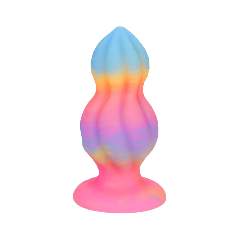 SMALL ANAL DILDO LUMINOUS 6 INCH COLORFUL BEADED