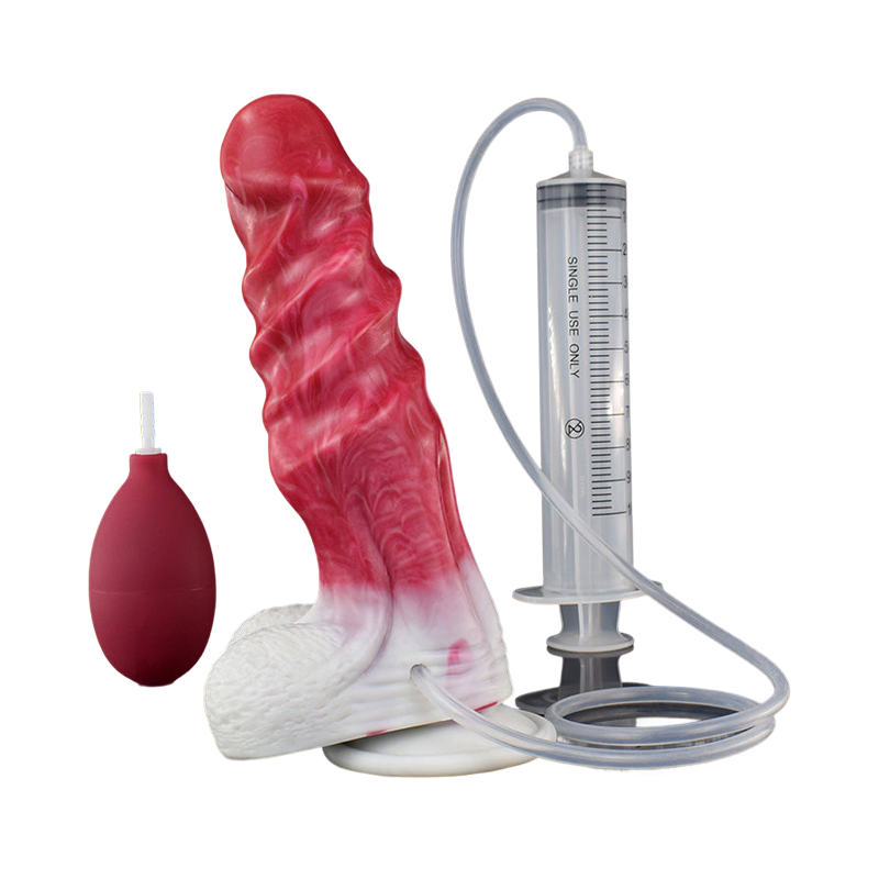 SQUIRTING DILDO ANAL MONSTER 8 INCH RED