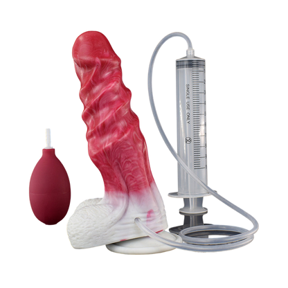 SQUIRTING DILDO ANAL MONSTER 8 INCH RED