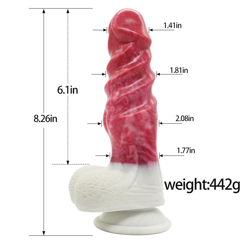 SQUIRTING DILDO ANAL MONSTER 8 INCH RED