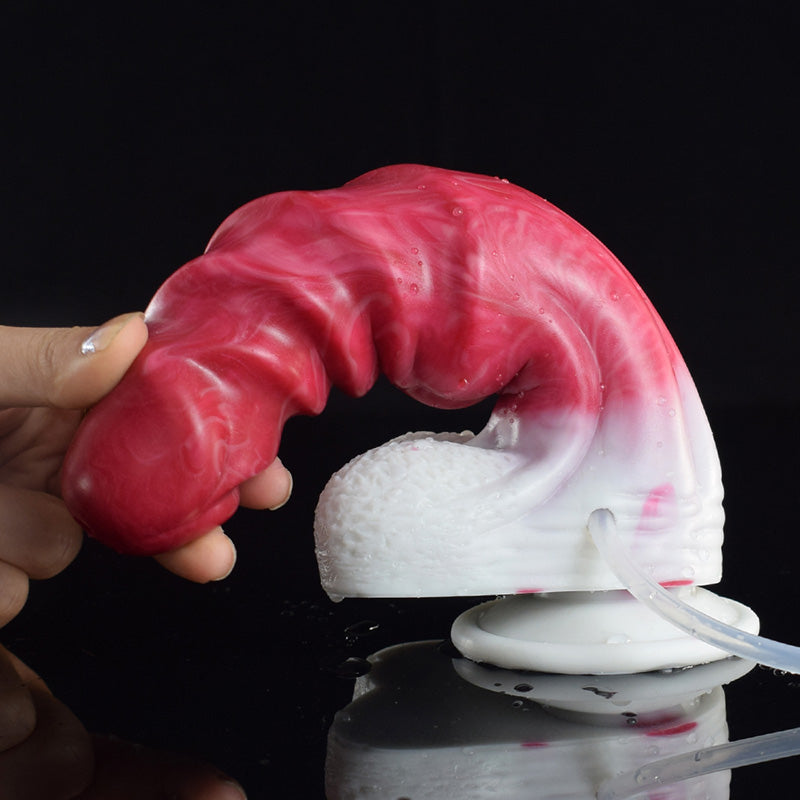 SQUIRTING DILDO ANAL MONSTER 8 INCH RED