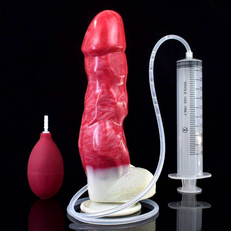 SQUIRTING DILDO ANAL MONSTER 9 INCH RED