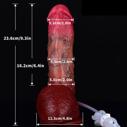 SQUIRTING DILDO ANAL REALISTIC 9 INCH SILICONE P1