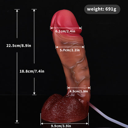 SQUIRTING DILDO ANAL REALISTIC 9 INCH SILICONE P5