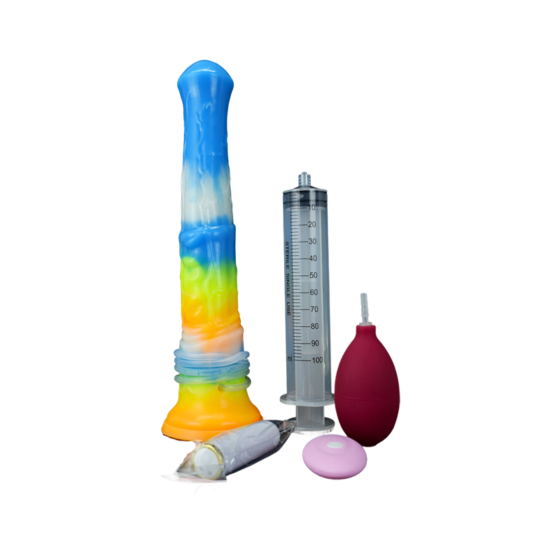 SQUIRTING DILDO ANAL SILICONE 11 INCH GLOW IN THE DARK