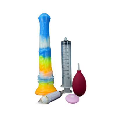 SQUIRTING DILDO ANAL SILICONE 11 INCH GLOW IN THE DARK