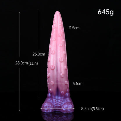 Gode ​​tentacule énorme en silicone de 11 pouces rose